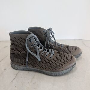 NOBULL Perforated Brown Leather HighTop Weight Lifting Crossfit Sneakers Women 8
